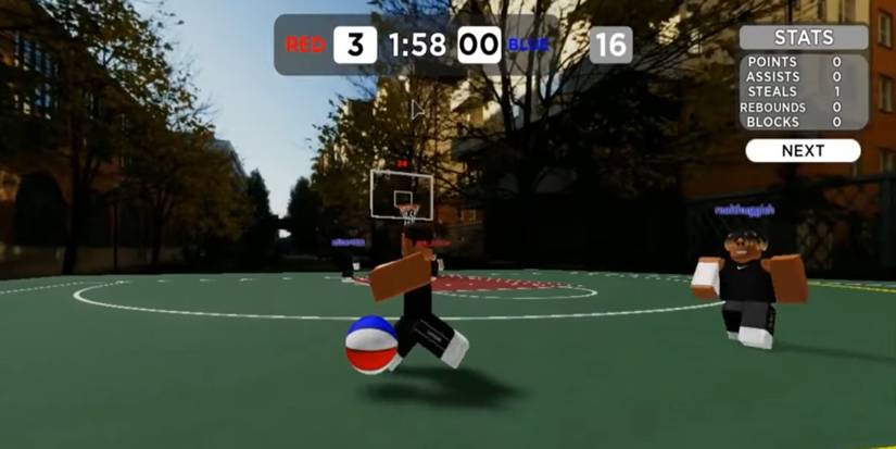 An image of two players playing basketball in 3 on 3