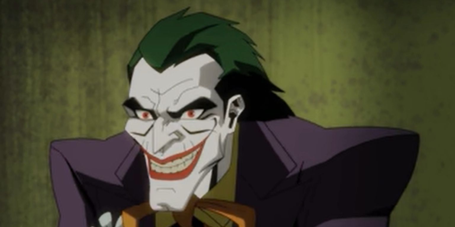 An Image of the Joker smiling in his costumes
