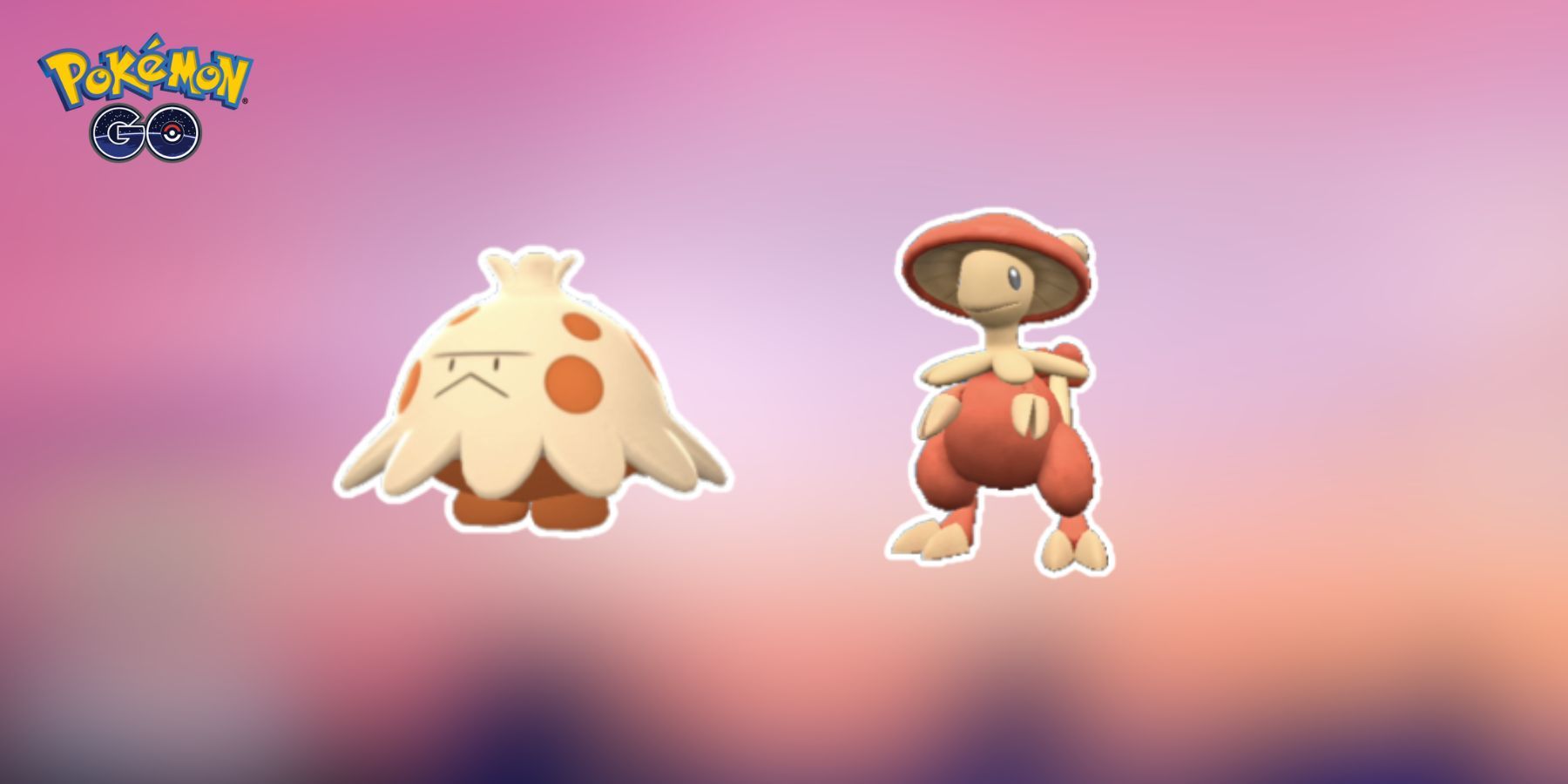 Shiny Shroomish and Shiny Breloom in Pokemon GO