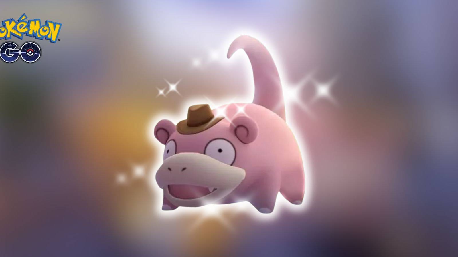 Shiny Slowpoke wearing a Hat In Pokemon GO