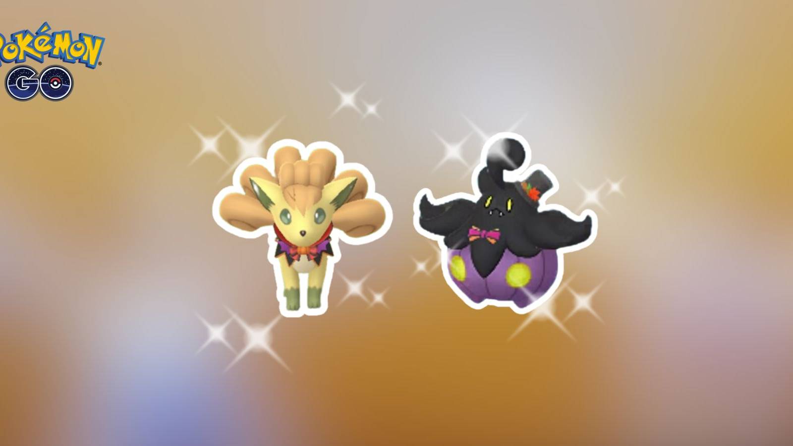 Shiny Spooky Festival Vulpix and Shiny Spooky Festival Pumpkaboo In Pokemon GO