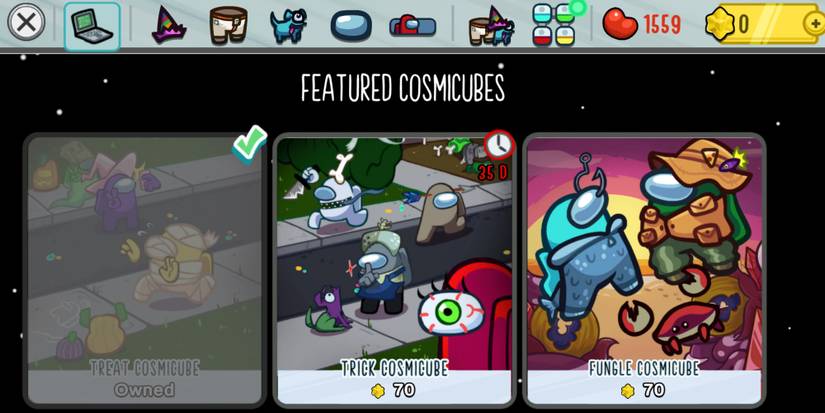 unlocking the treat cosmicube in the shop