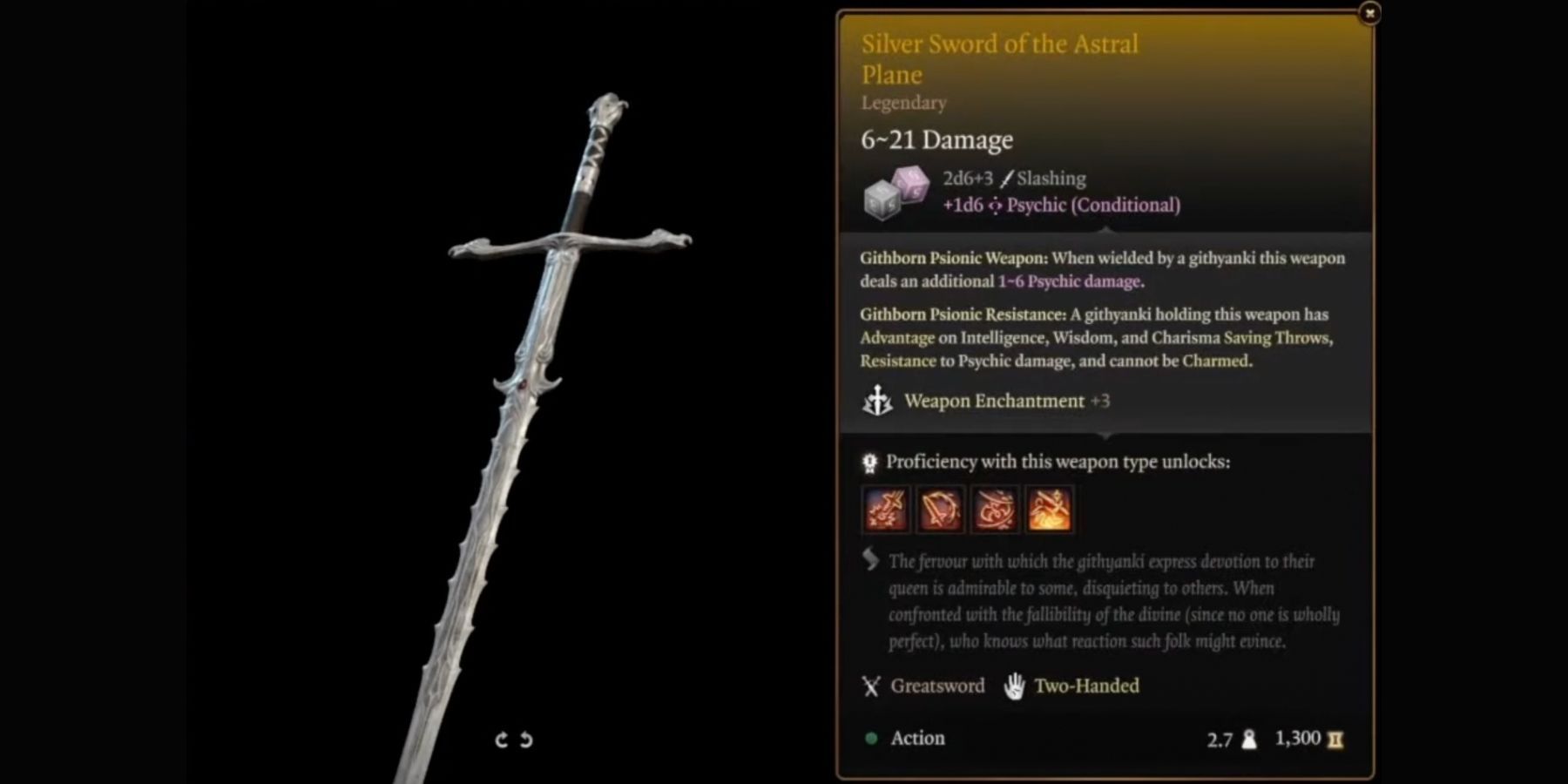 Silver Sword of the Astral Plane in BG3