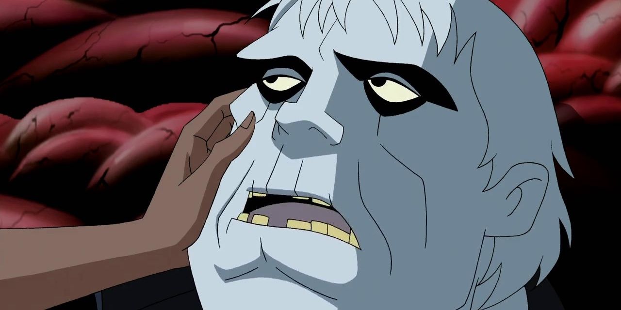 An Image of Solomon Grundy with a palm feeling his face