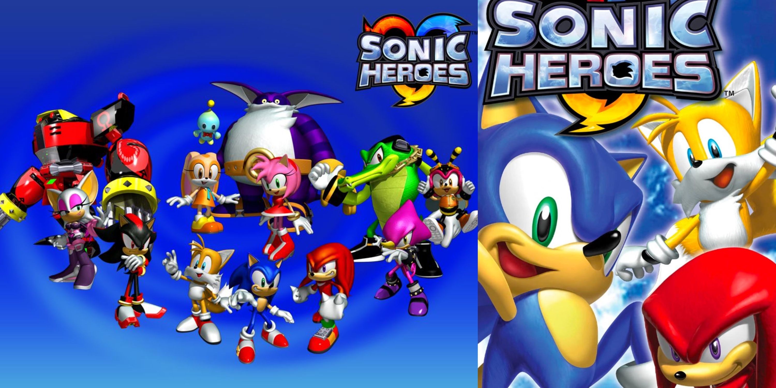 Characters in sonic heroes, plus cover art