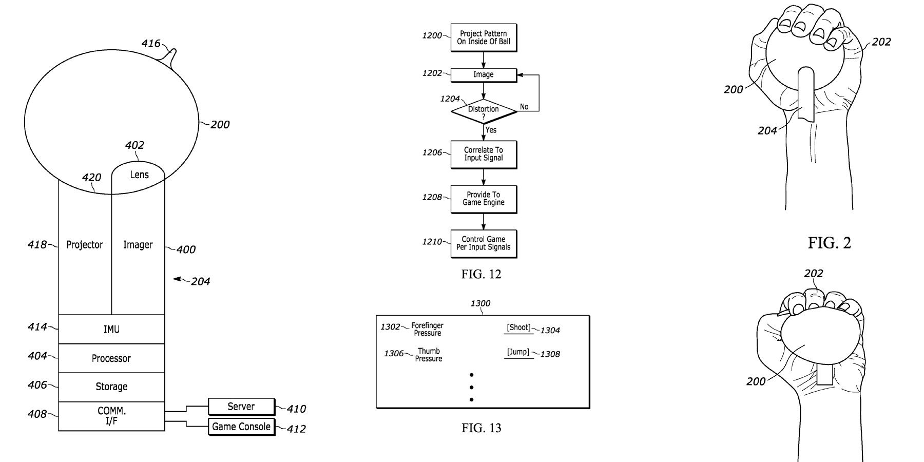 A series of patent diagrams for a new Sony spherical controller.