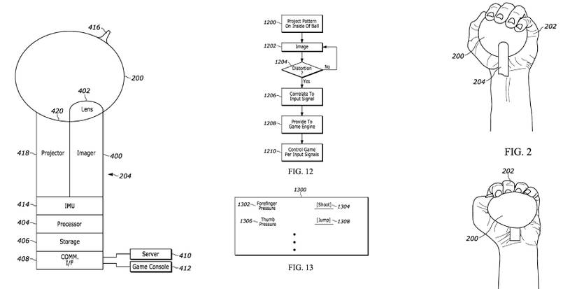A series of patent diagrams for a new Sony spherical controller.