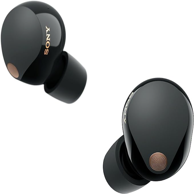 Black Sony WF-1000XM5 earbuds