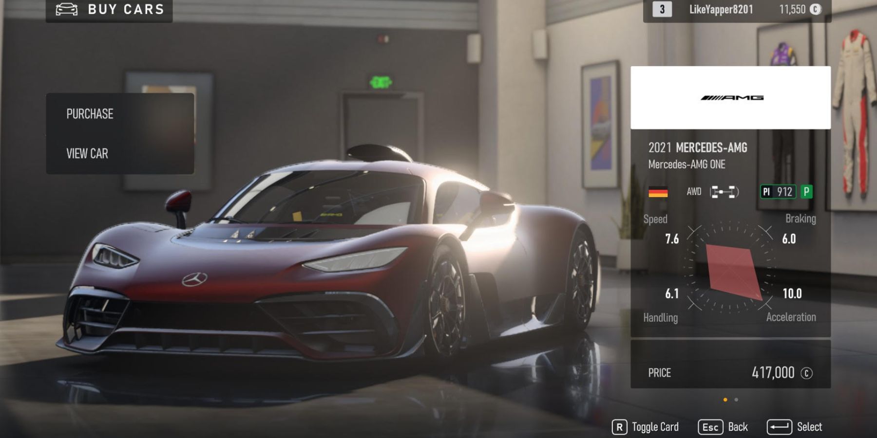 specs overview of a car in forza motorsport