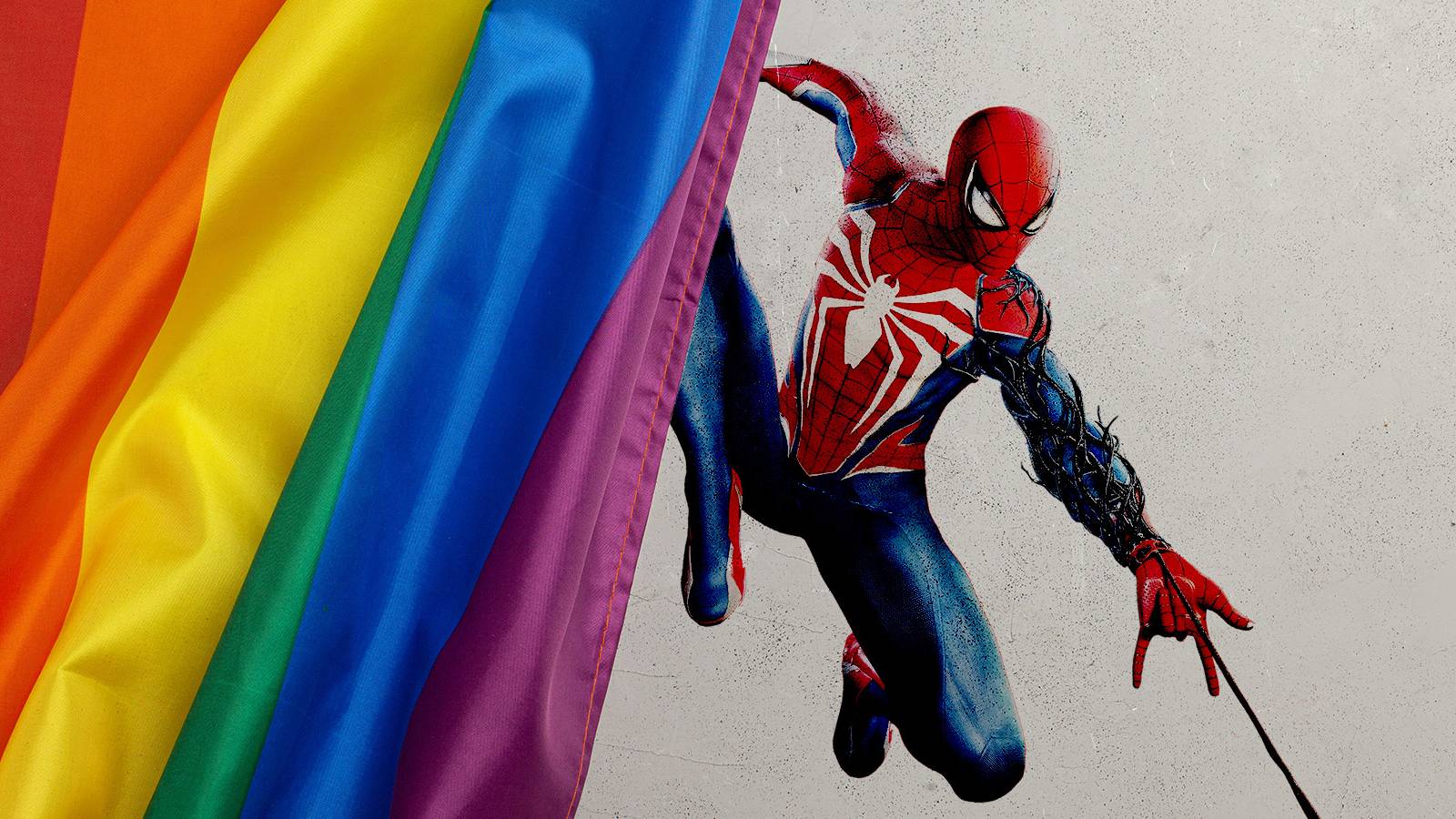 spider-man 2 lgbtq flag