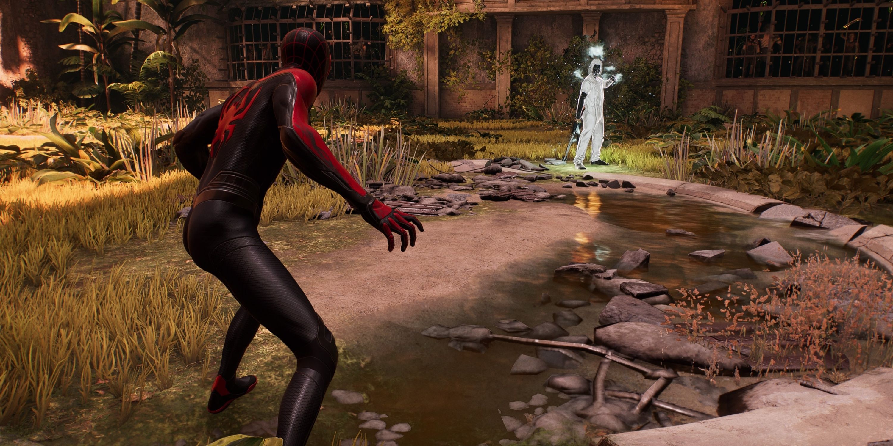 spider-man fighting mister negative in kraven's arena