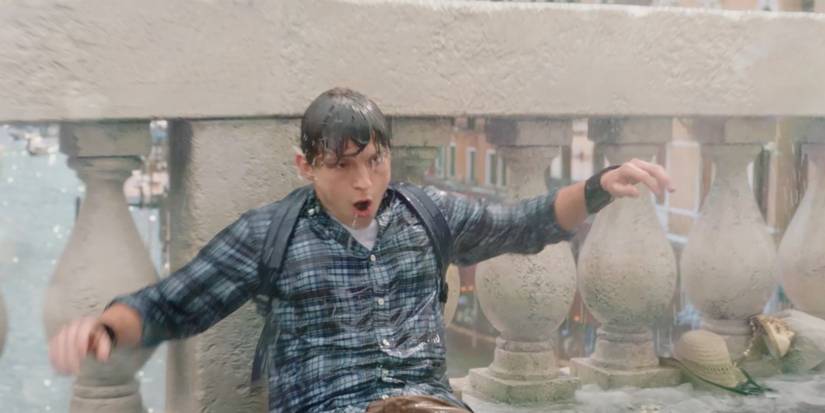 Spider-Man Hit By Water