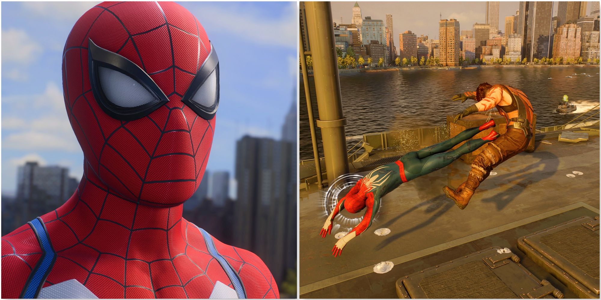 Spider-Man Peter and Fighting enemies in Marvel's Spider-Man 2
