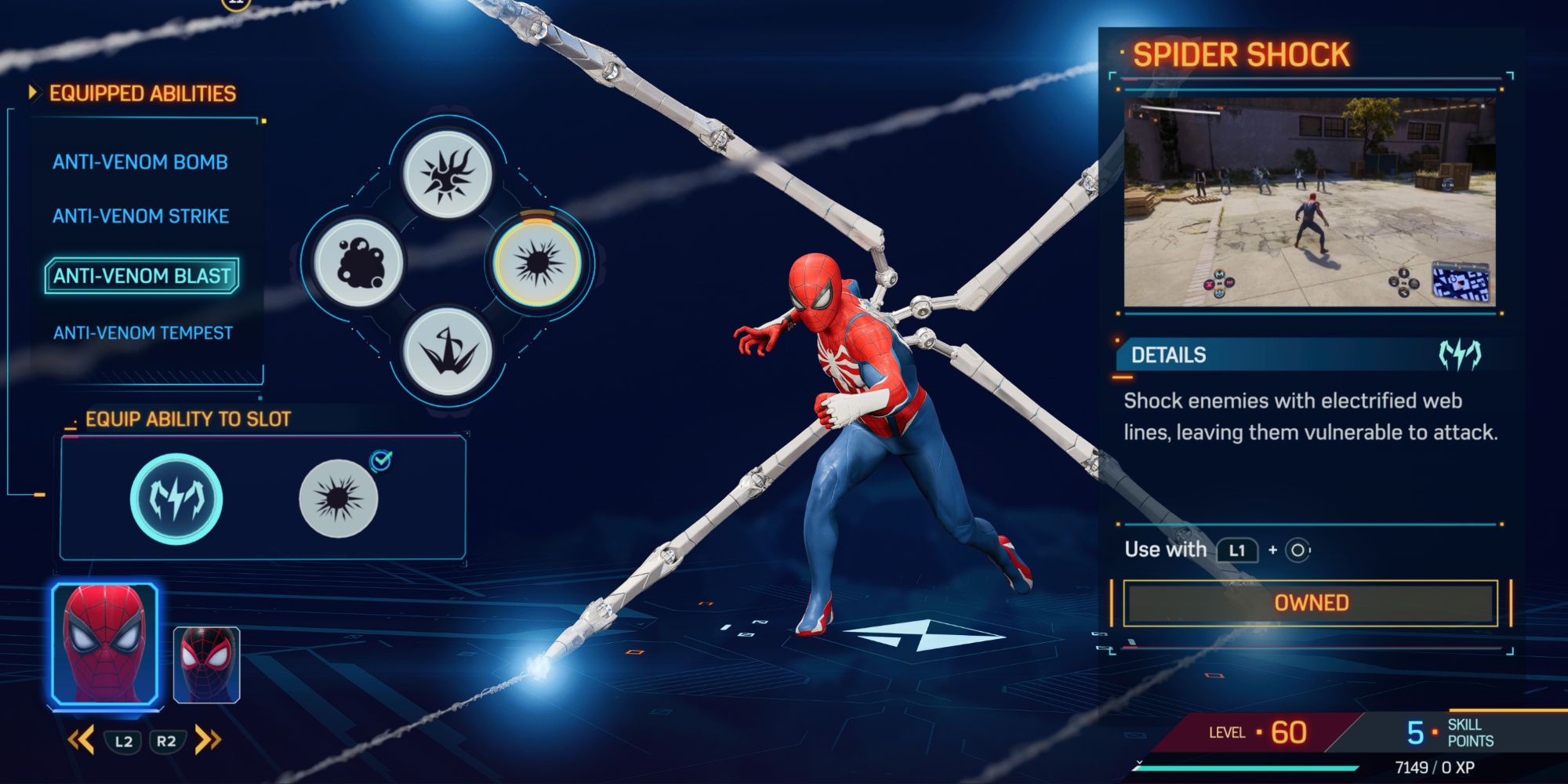 Spider Shock ability in Marvel's Spider-Man 2