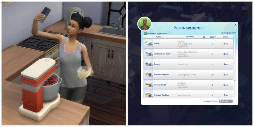 using the stand mixer to prep ingredients