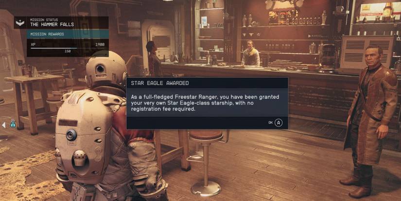 image showing the quest that rewards players with star eagle in starfield. 