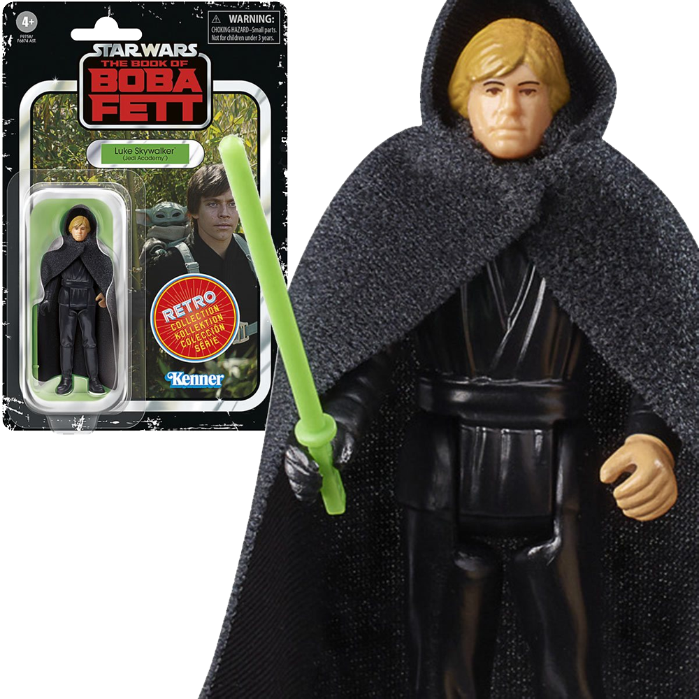 Luke Skywalker (The Book of Boba Fett) 3 3/4-Inch Retro Collection Action Figure from Hasbro.