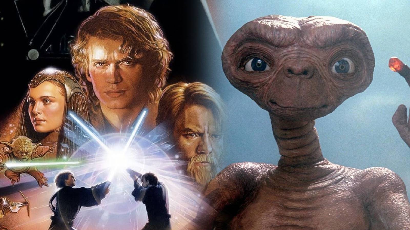 Star Wars: Episode III: Revenge of the Sith poster with E.T. from E.T. the Extra-Terrestrial