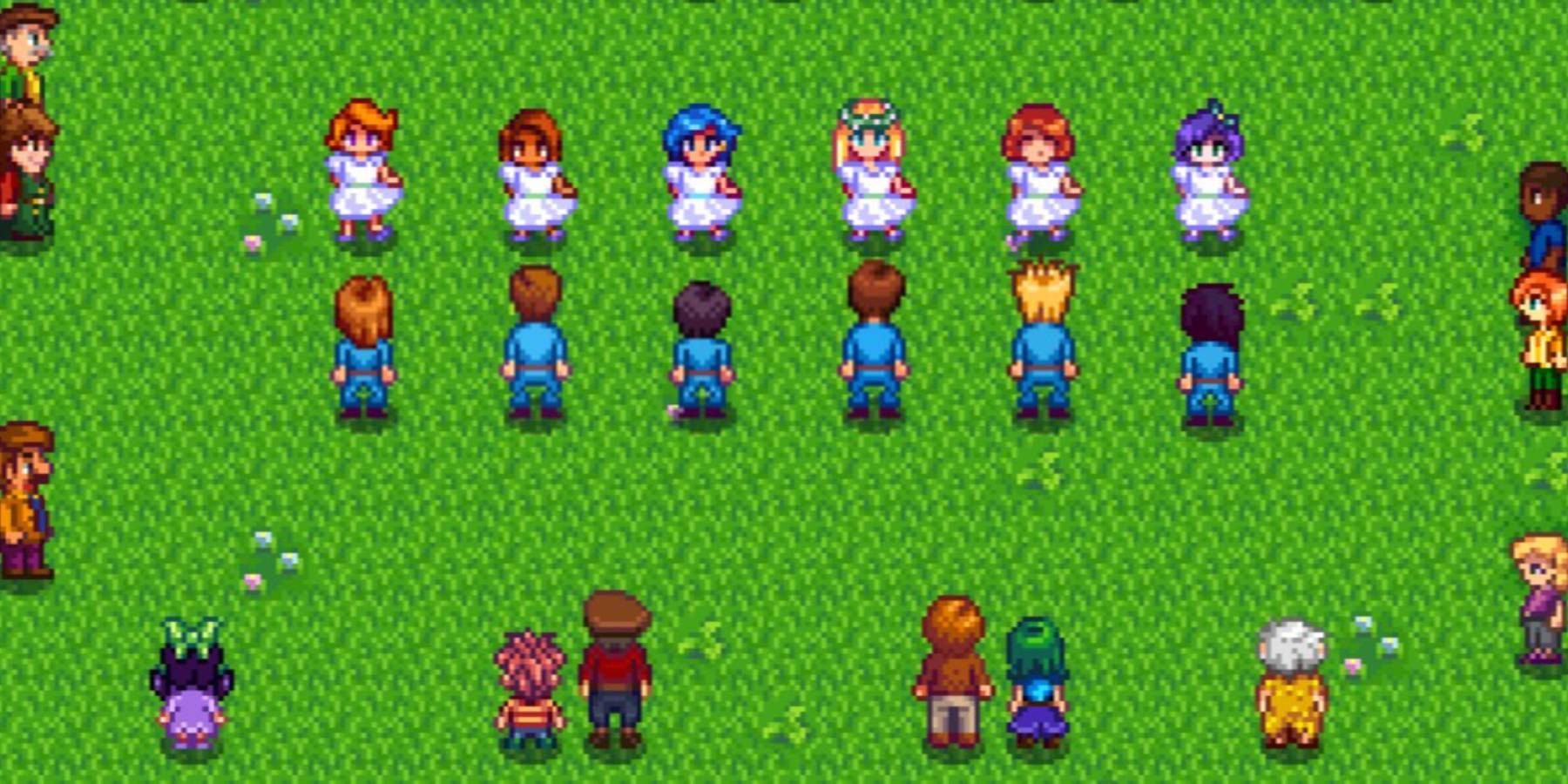 Default couples for the Flower Dance in Stardew Valley