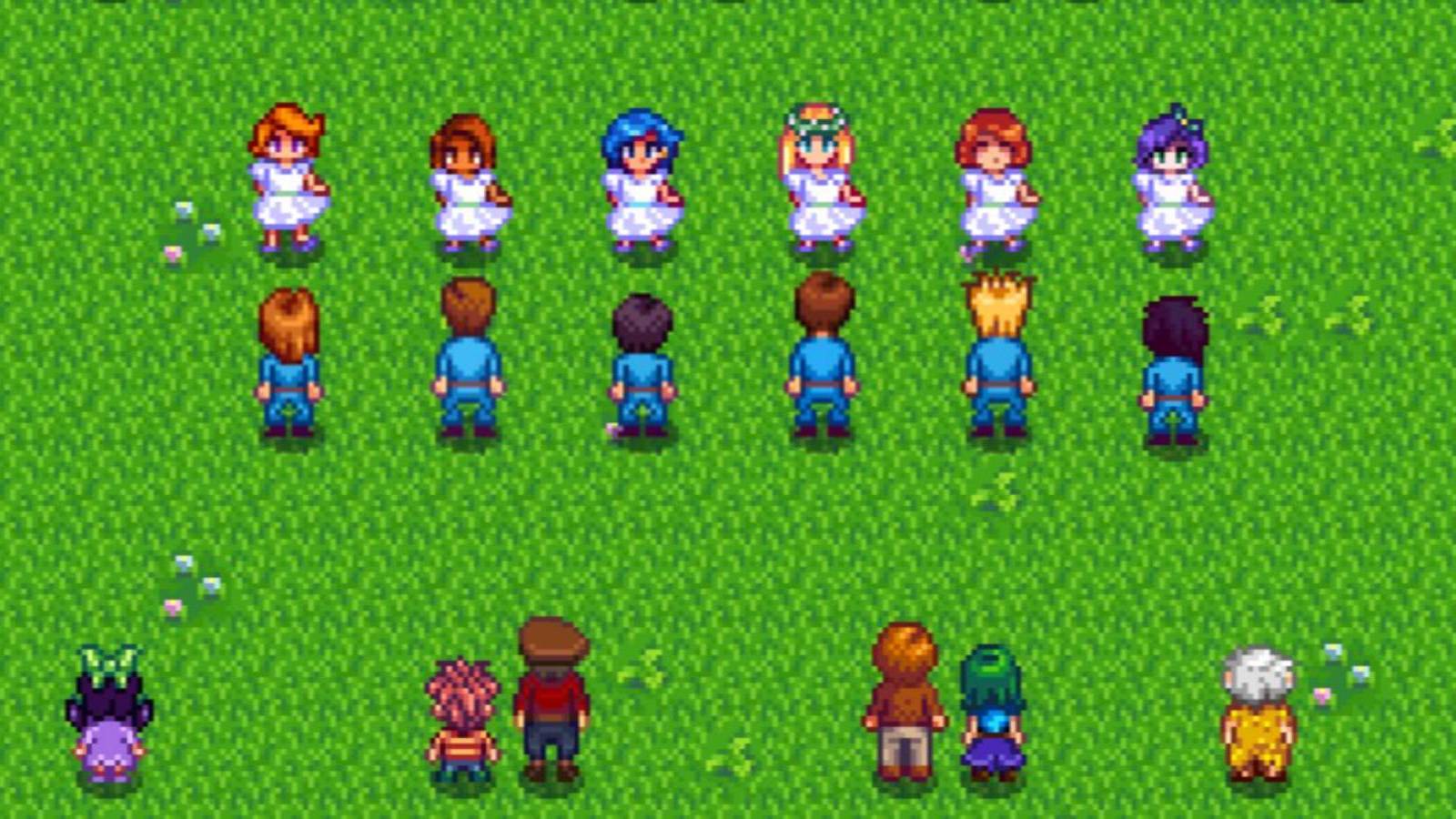 Default couples for the Flower Dance in Stardew Valley