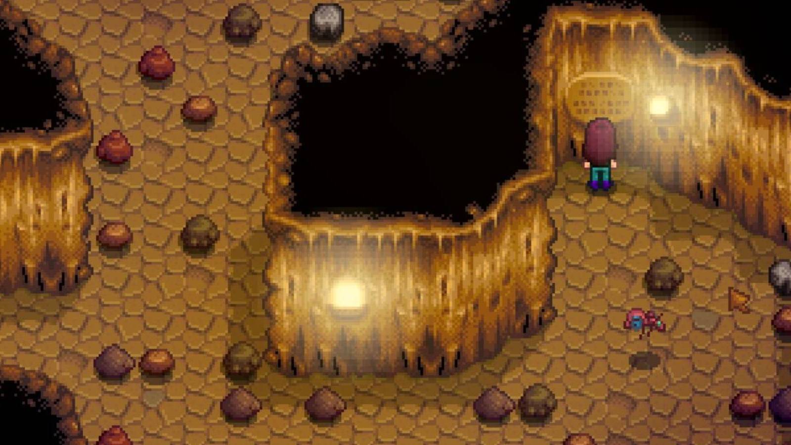 One of the plaques from the Skull Cavern in Stardew Valley