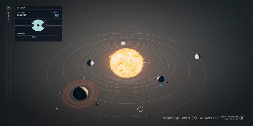 starfield - complete map - aranae system