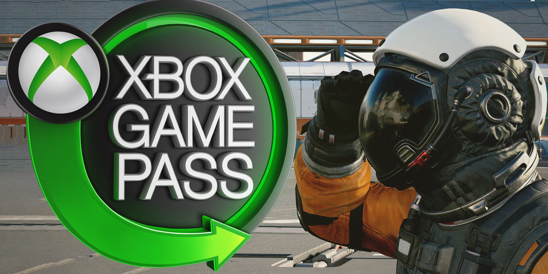 Starfield Ship Services Technician looking at Xbox Game Pass emblem