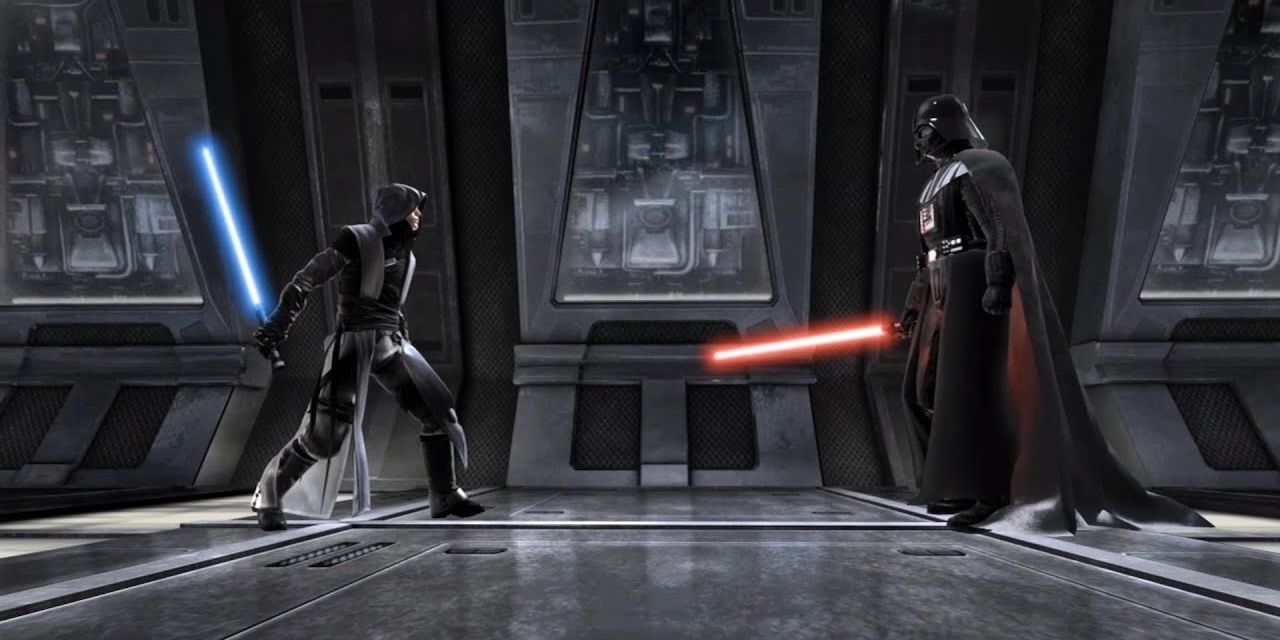 Starkiller and Darth Vader in Star Wars: The Force Unleashed