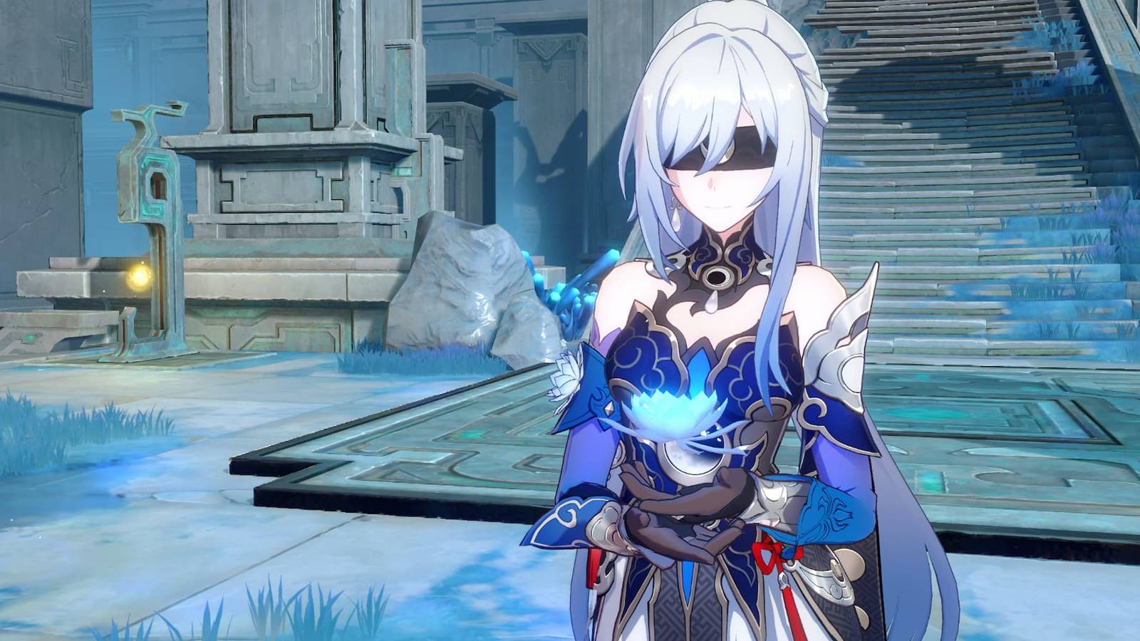 Jingliu's idle pose in Honkai: Star Rail