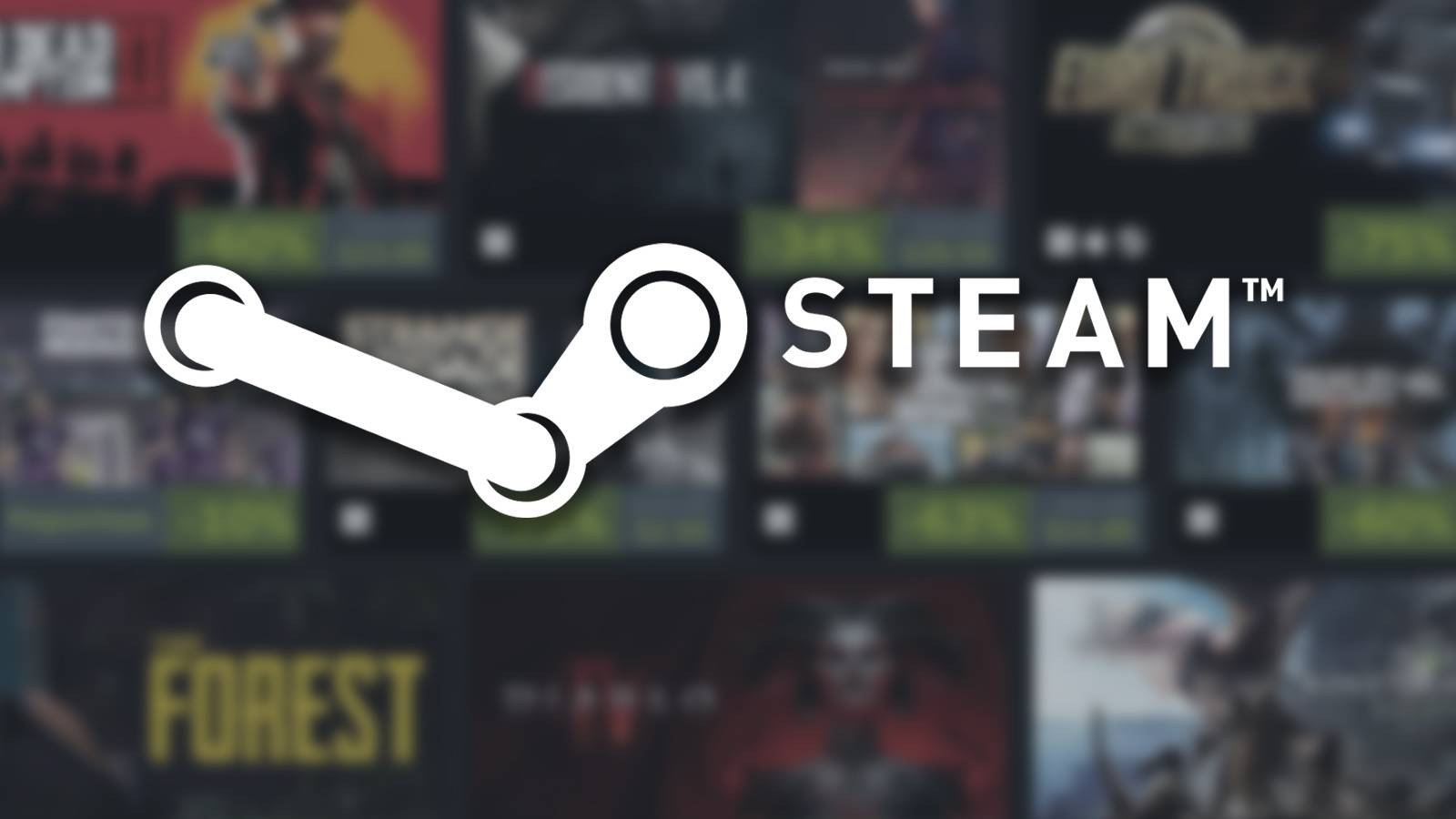 steam logo over game images
