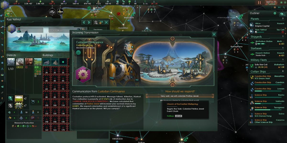 A picture of Stellaris AI Personality, Galactic Custodian