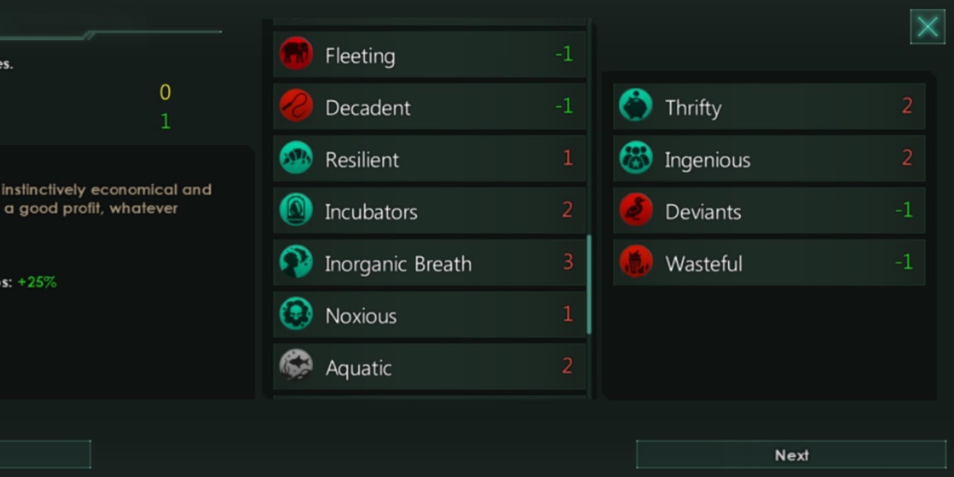 Screenshot for Stellaris Traits Tier List: Filthy Rich But Wasteful