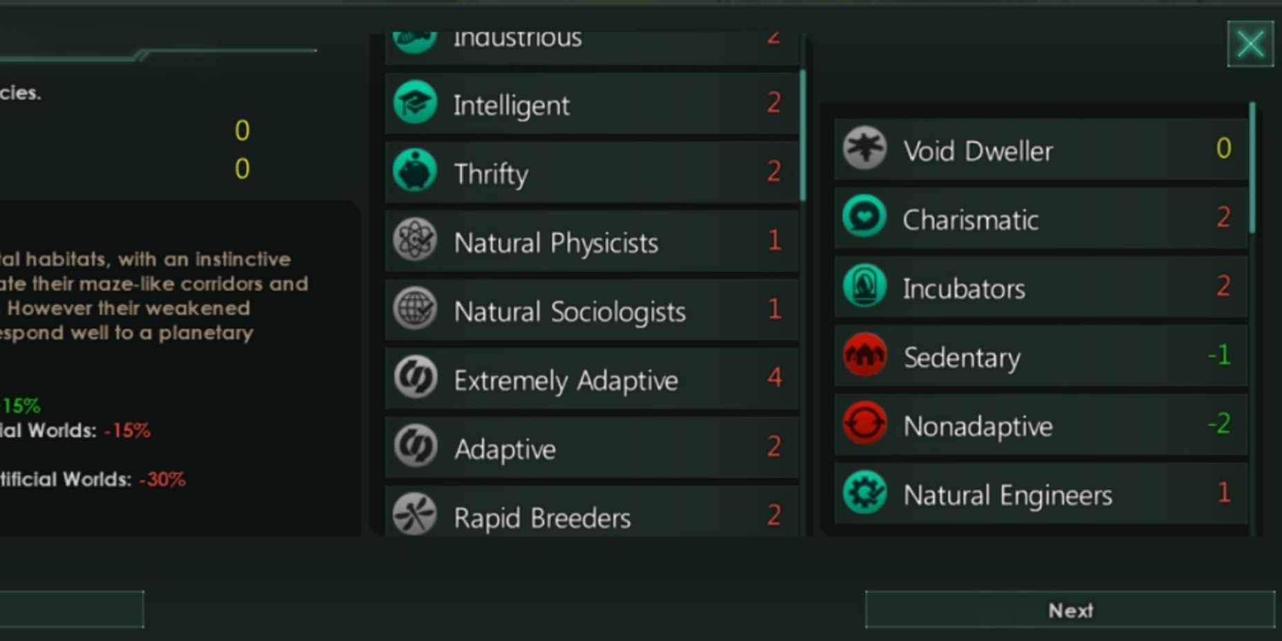 Screenshot for Stellaris Traits Tier List: Ultimate Void Dwellers