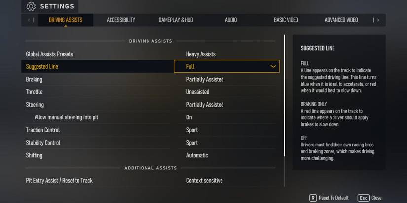 suggested line forza motorsport