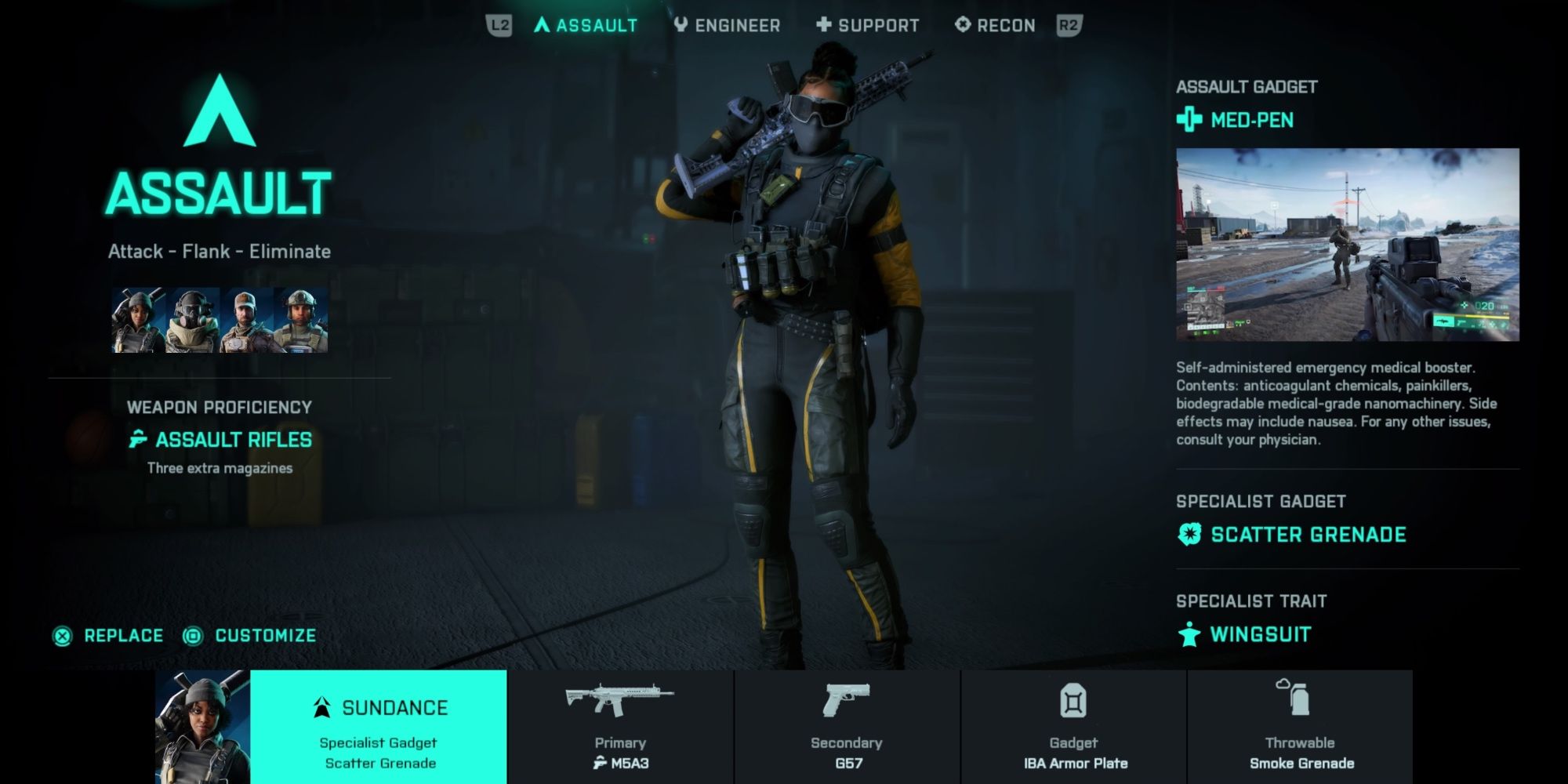 Sundance Loadout in Battlefield 2042.