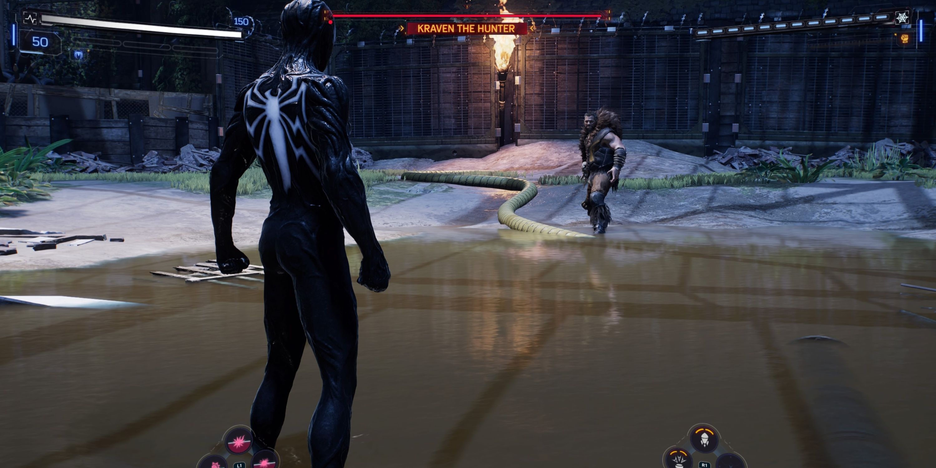 symbiote suit spider-man vs kraven