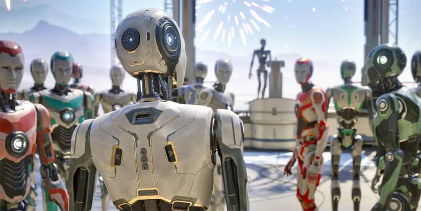 Talos Principle 2 gathering of robots