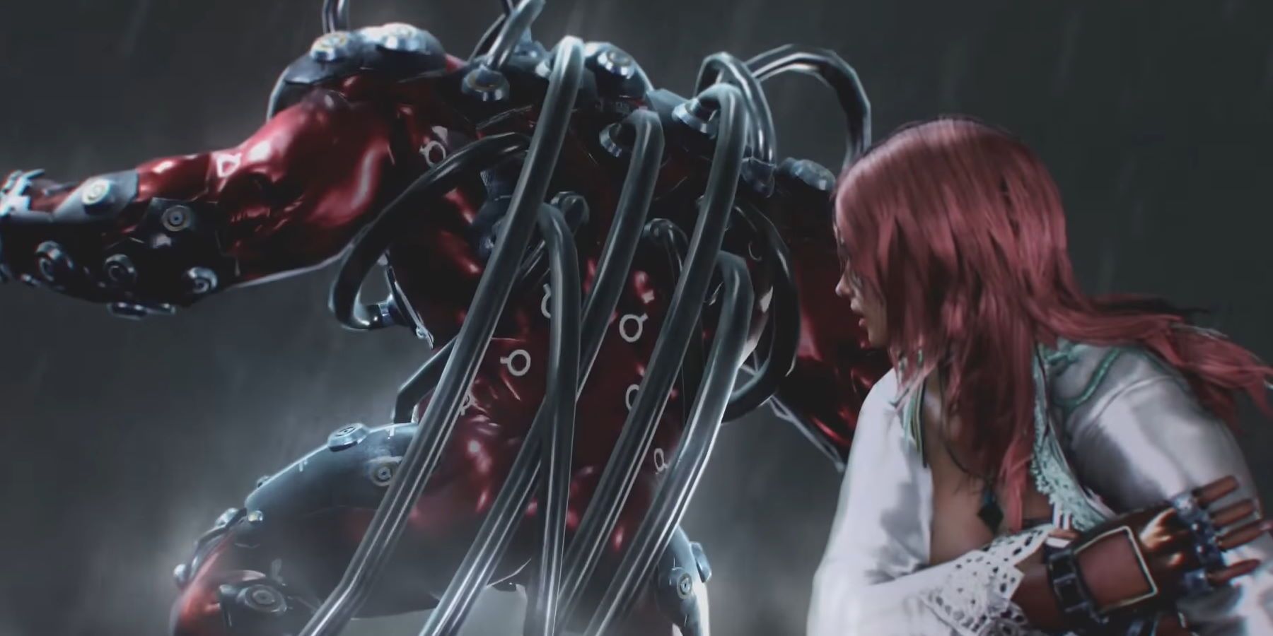 Gigas protecting Katarina while she looks in shock