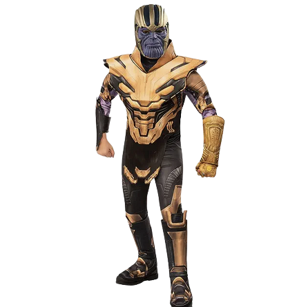 Child dressed in a Thanos costume