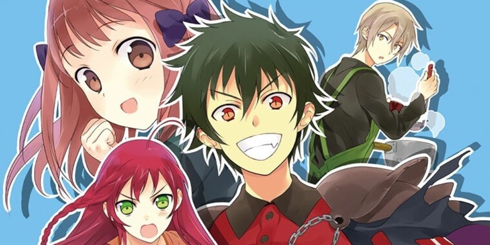The official cover art of The Devil's main cast is Part-Timer