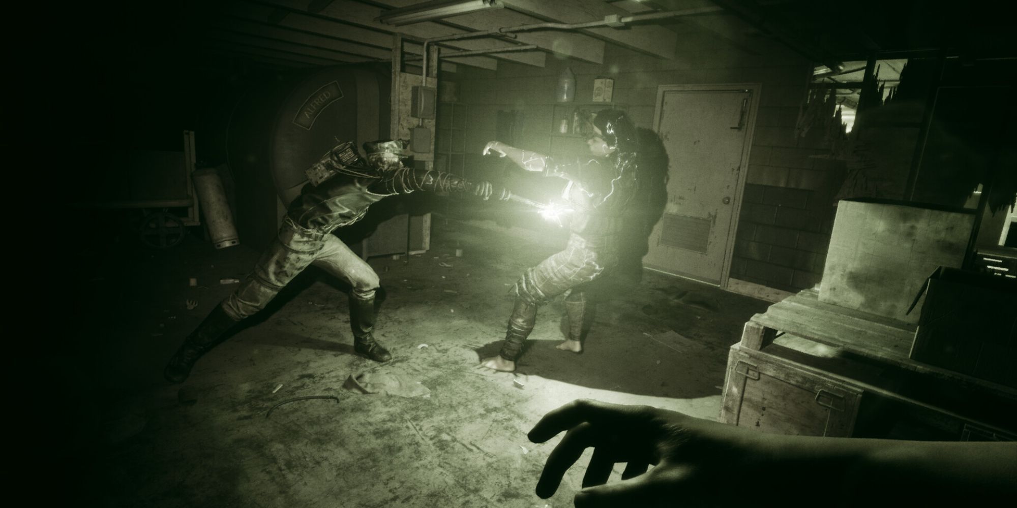 A player getting attacked in The Outlast Trials