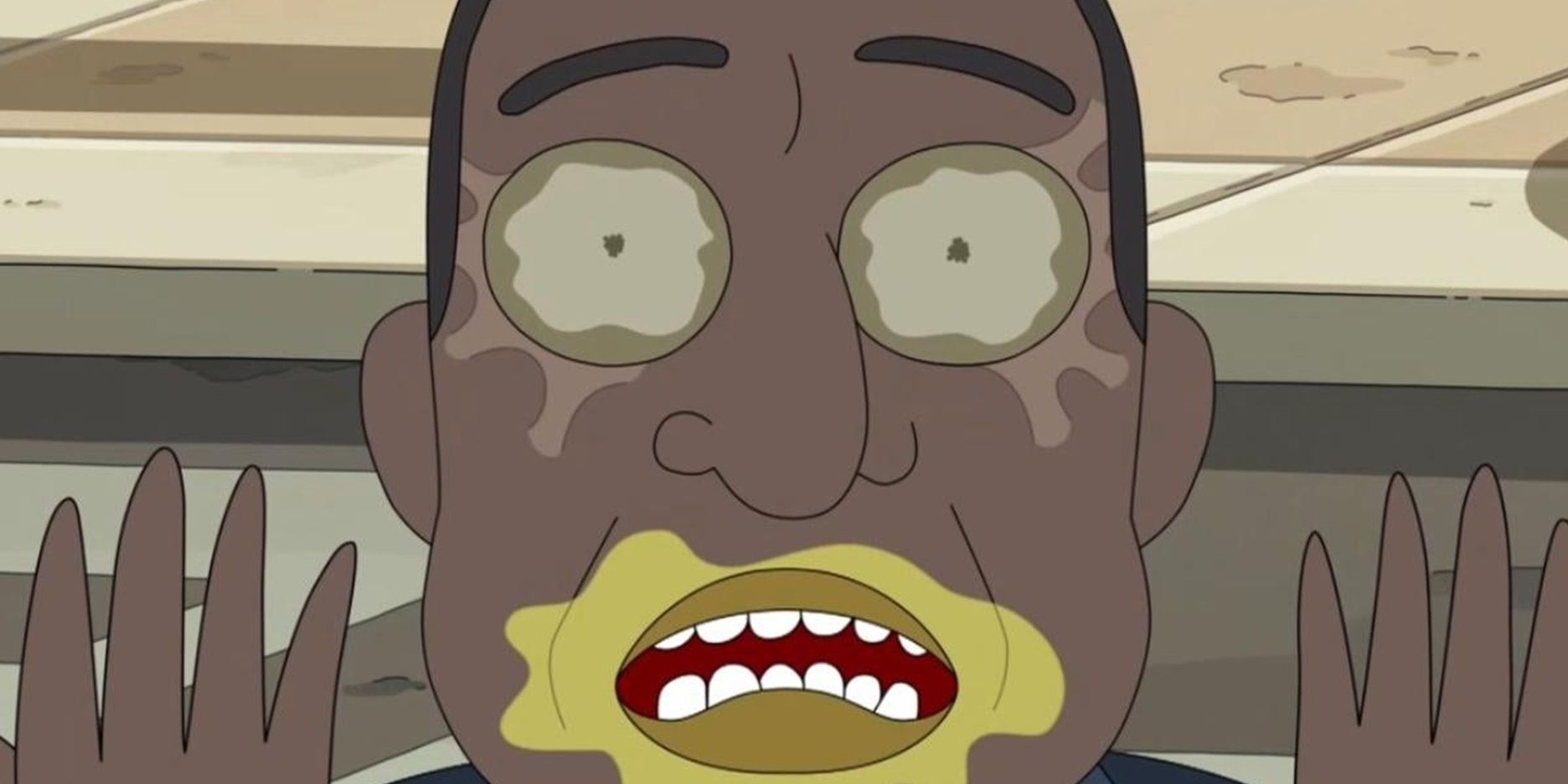 The President gets infected by a hive mind in Rick and Morty