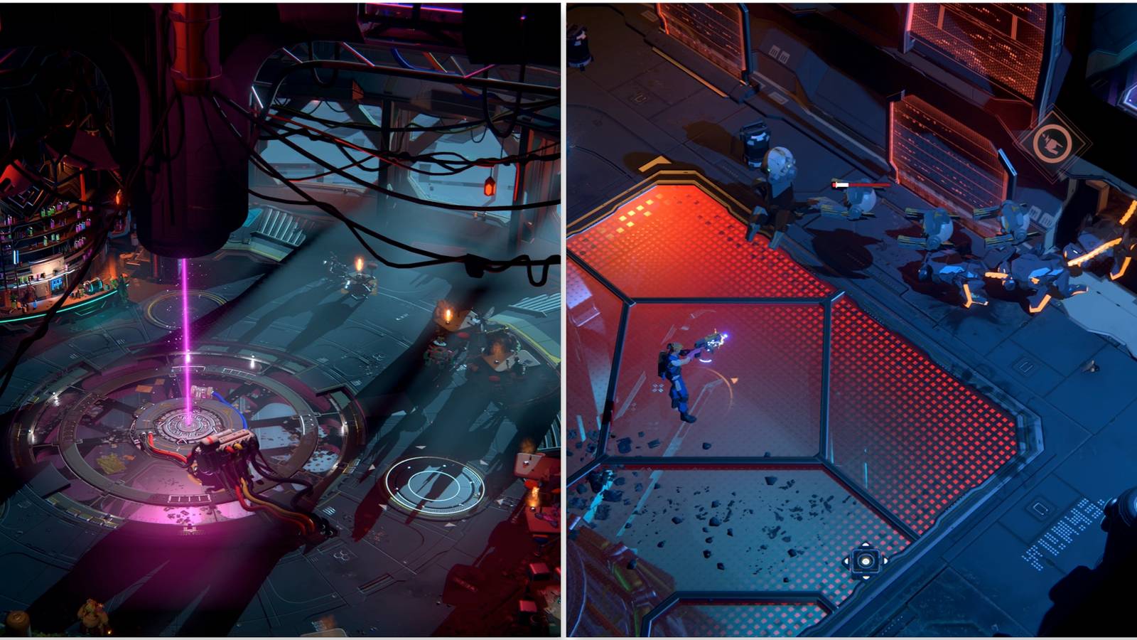 The saloon and Fighting enemies in Endless Dungeon