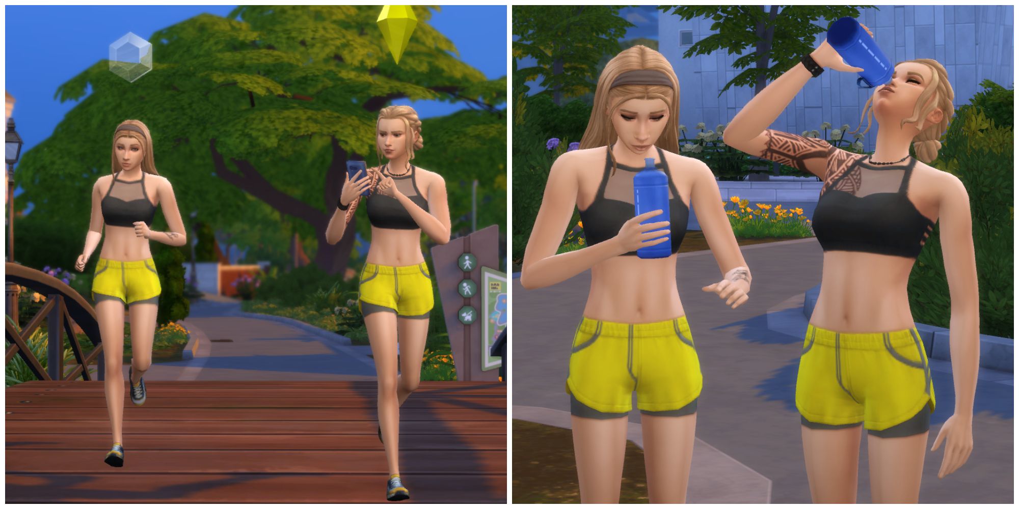 Twin sisters are a duo on the reality series The Amazing Race Challenge for the Sims 4