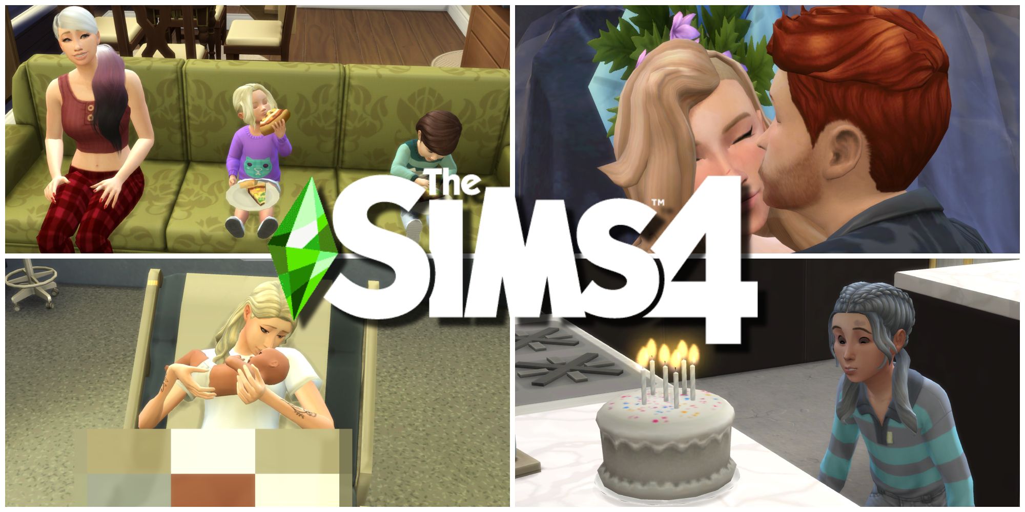 Several screenshots involving family life, the backbone of a legacy challenge