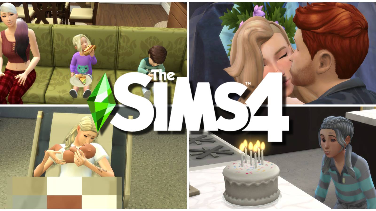 Several screenshots involving family life, the backbone of a legacy challenge
