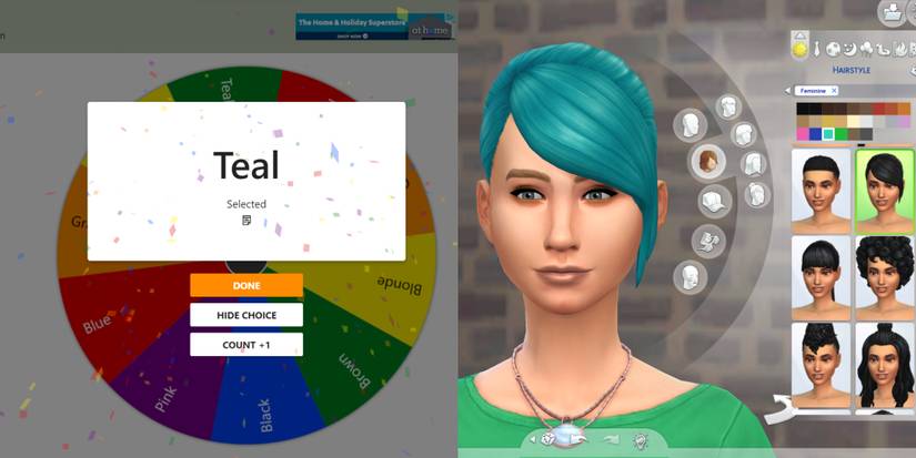 Let fate decide by flipping coins, spinning wheels, or using social media filters to randomize the looks of a Sim to beat same-face syndrome