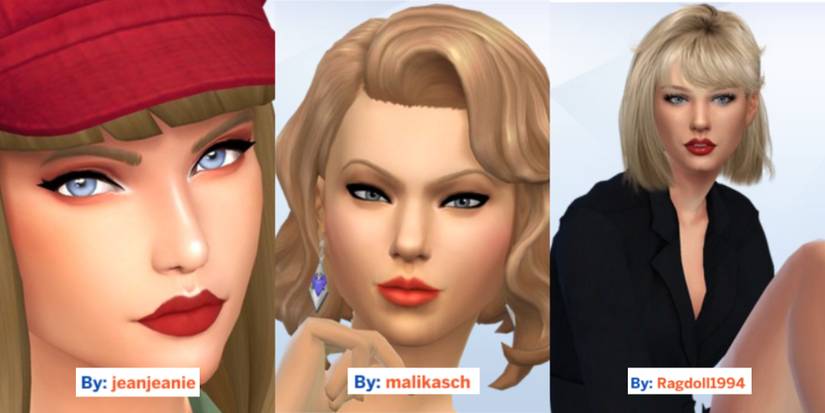 Mirror real life faces, like Taylor Swift's, in The Sims 4 to break same-face syndrome habits
