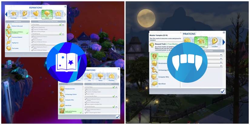 In round seven of the globetrotter challenge, there are two options that they player may choose: the realm of magic route or the vampires route