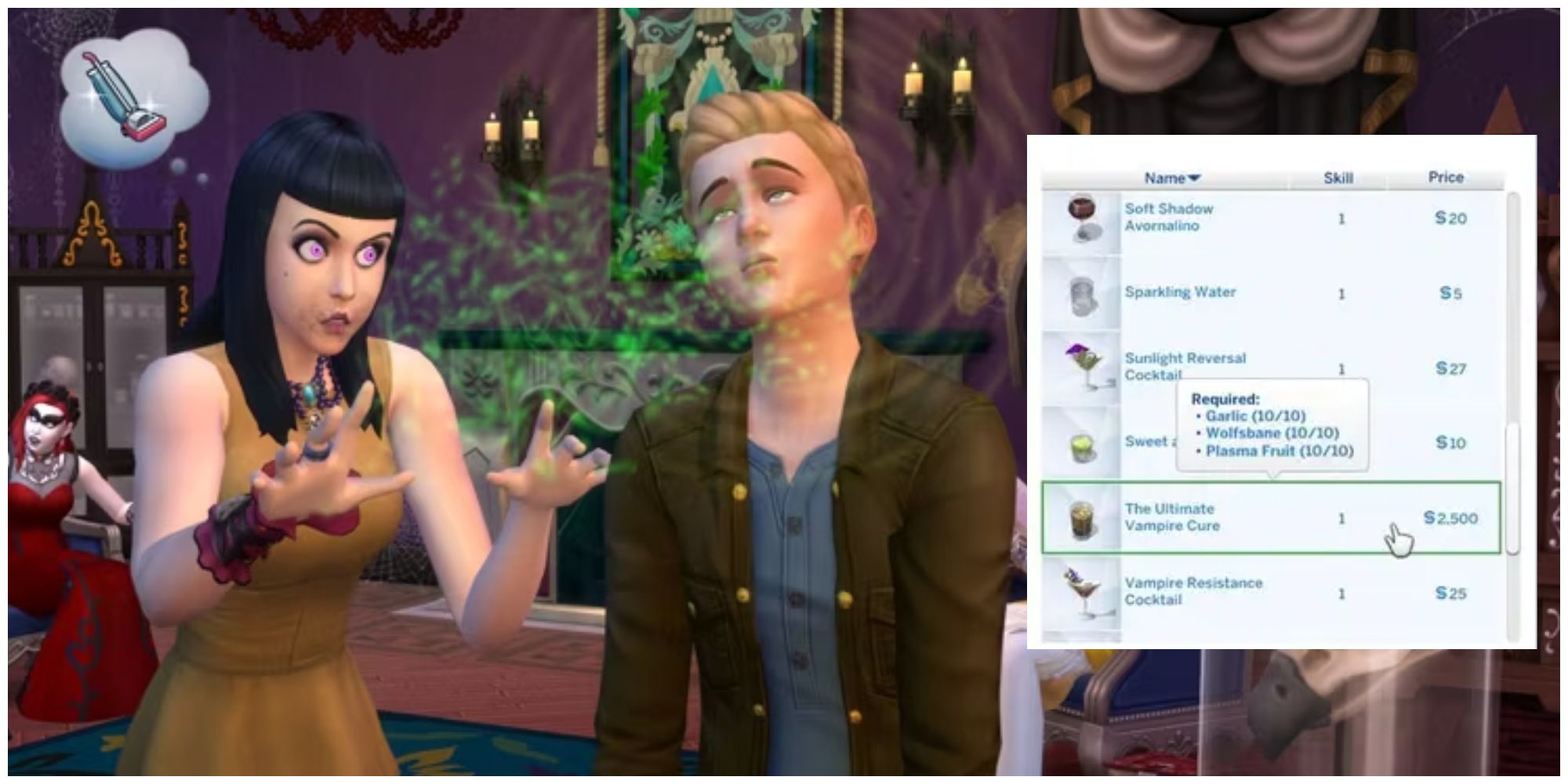 Create a drink that can cure vampirism in the Sims 4 - The Ultimate Vampire Cure